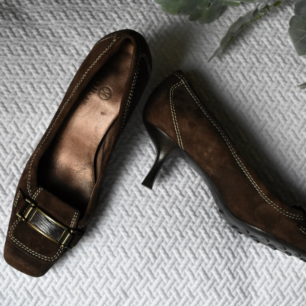 Cole Haan Brown Suede Leather Women's Heels Sz 7
